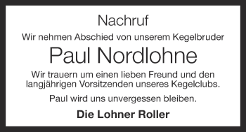 Anzeige von Paul Nordlohne von OM-Medien