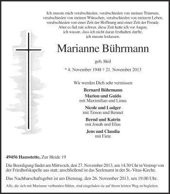 Anzeige von Marianne Bührmann von OM-Medien