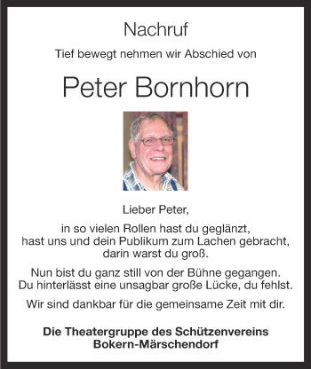 Anzeige von Peter Bornhorn von OM-Medien