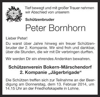 Anzeige von Peter Bornhorn von OM-Medien