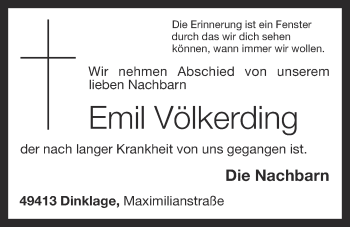 Anzeige von Emil Völkerding von OM-Medien