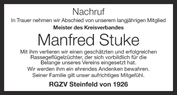 Anzeige von Manfred Stuke von OM-Medien