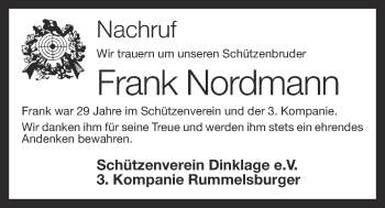 Anzeige von Frank Nordmann von OM-Medien