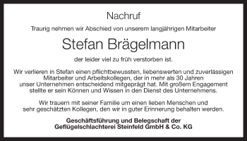 Anzeige von Stefan Brägelmann von OM-Medien