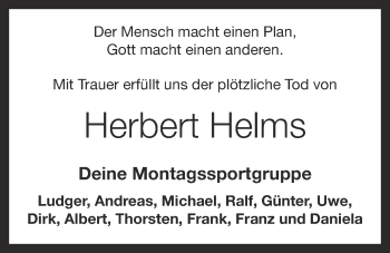 Anzeige von Herbert Helms von OM-Medien