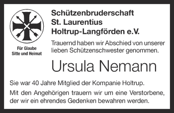 Anzeige von Ursula Nemann von OM-Medien