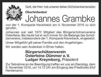 Anzeige von Johannes Grambke von OM-Medien