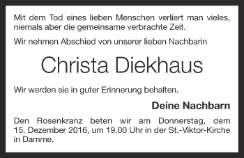 Anzeige von Christa Diekhaus von OM-Medien