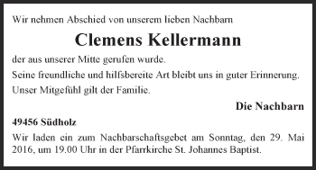 Anzeige von Clemens Kellermann von OM-Medien