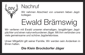 Anzeige von Ewald Brämswig von OM-Medien