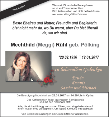 Anzeige von Mechthild Rühl von OM-Medien