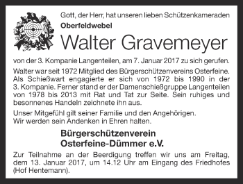 Anzeige von Walter Gravemeyer von OM-Medien