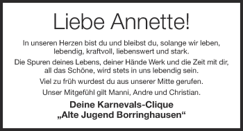 Anzeige von Annette  von OM-Medien