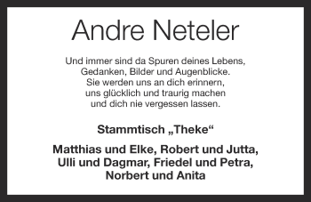 Anzeige von Andre Neteler von OM-Medien