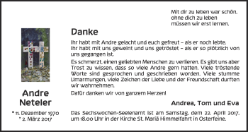 Anzeige von Andre Neteler von OM-Medien