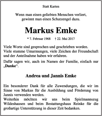 Anzeige von Markus Emke von OM-Medien