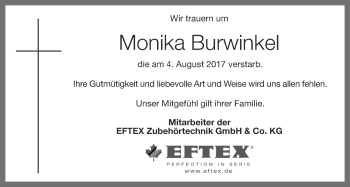 Anzeige von Monika Burwinkel von OM-Medien