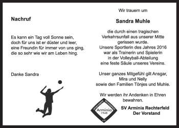 Anzeige von Sandra Muhle von OM-Medien