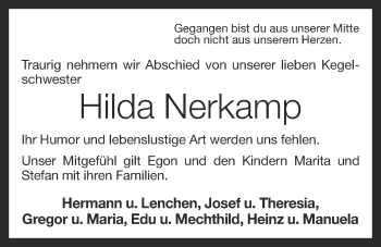 Anzeige von Hilda Nerkamp von OM-Medien