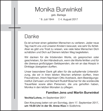 Anzeige von Monika Burwinkel von OM-Medien