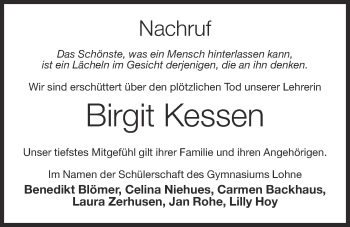 Anzeige von Birgit Kessen von OM-Medien