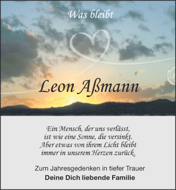 Anzeige von Leon Aßmann von OM-Medien