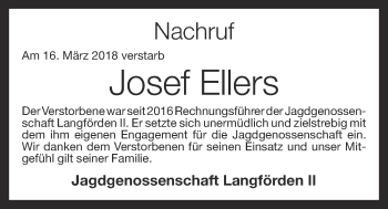 Anzeige von Josef Ellers von OM-Medien