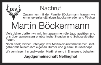 Anzeige von Martin Böckermann von OM-Medien