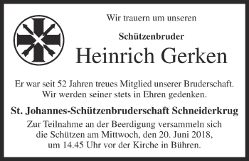 Anzeige von Heinrich Gerken von OM-Medien