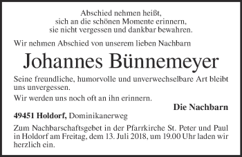 Anzeige von Johannes Bünnemeyer von OM-Medien