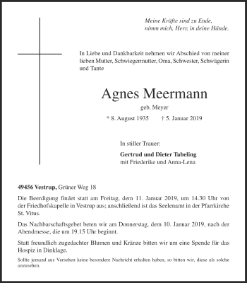 Anzeige von Agnes Meermann von OM-Medien