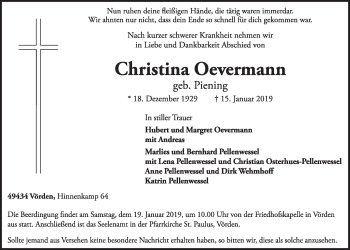 Anzeige von Christina Oevermann von OM-Medien