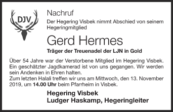 Anzeige von Gerd Hermes von OM-Medien