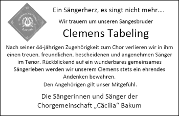 Anzeige von Clemens Tabeling von OM-Medien