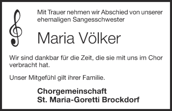 Anzeige von Maria Völker von OM-Medien