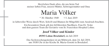 Anzeige von Maria Völker von OM-Medien