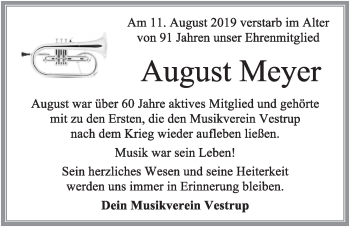 Anzeige von August Meyer von OM-Medien