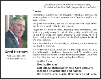 Anzeige von Gerd Hermes von OM-Medien