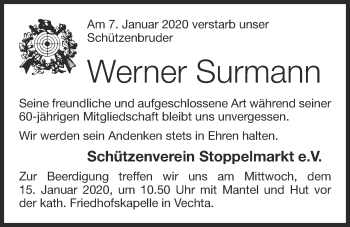 Anzeige von Werner Surmann von OM-Medien