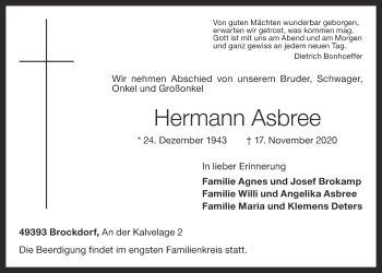 Anzeige von Hermann Asbree von OM-Medien