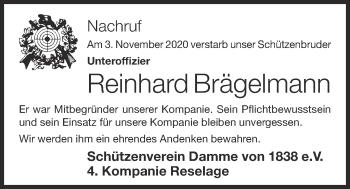 Anzeige von Reinhard Brägelmann von OM-Medien