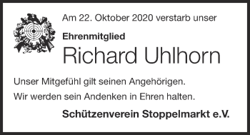 Anzeige von Richard Uhlhorn von OM-Medien