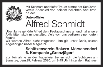 Anzeige von Alfred Schmidt von OM-Medien