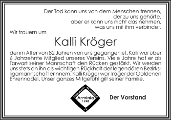 Anzeige von Karl Kröger von OM-Medien