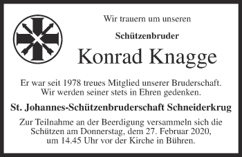 Anzeige von Konrad Knagge von OM-Medien