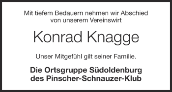 Anzeige von Konrad Knagge von OM-Medien