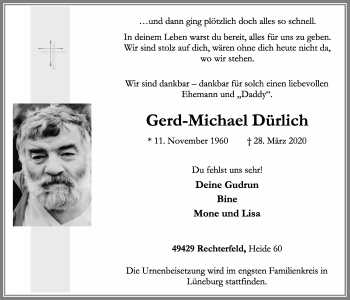 Anzeige von Gerd-Michael Dürlich von OM-Medien