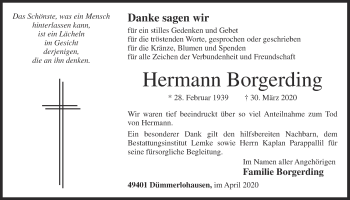 Anzeige von Hermann Borgerding von OM-Medien