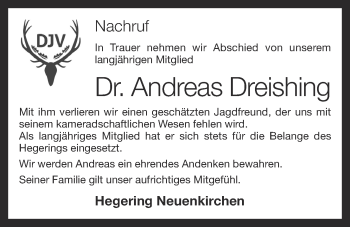 Anzeige von Andreas Dreishing von OM-Medien