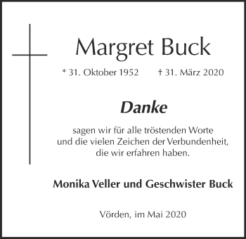 Anzeige von Margret Buck von OM-Medien